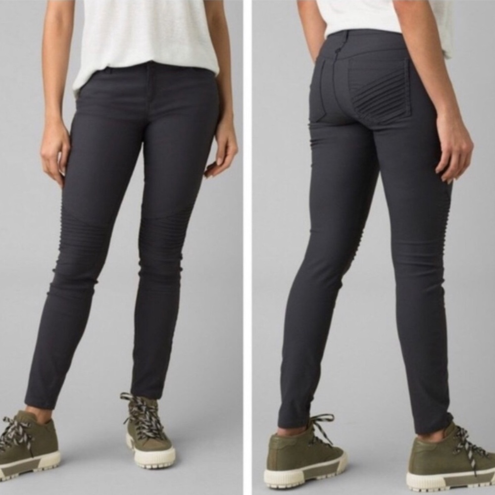 Prana Brenna Moto Pant Stretch Navy Blue Mid Rise Womens Size 6